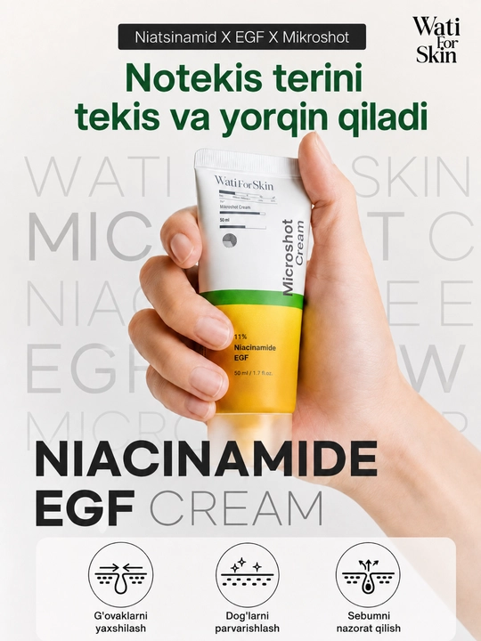 Крем для лица Wati for Skin Niacinamide EGF Micro Spicule, 50 мл