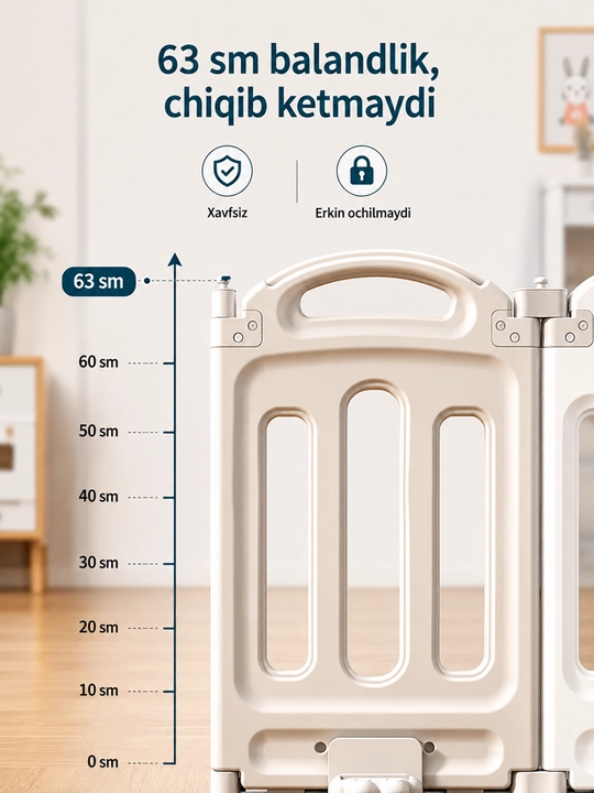 Детский манеж 150x150 см с ковриком 1 см, безопасная игровая зона для дома