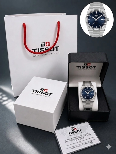 Мужские наручные часы Tissot ,кварцевый механизм, часы, документы и коробка в комплекте — IWATCHE-85W0449-ТЕМНСИН