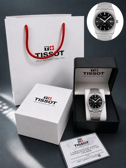 Мужские наручные часы Tissot ,кварцевый механизм, часы, документы и коробка в комплекте — IWATCHE-85W0449-ХРОМ