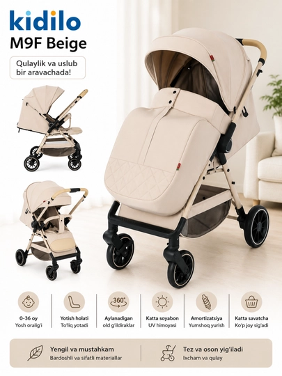 Bolalar aravachasi Kidilo M9/M9F - 