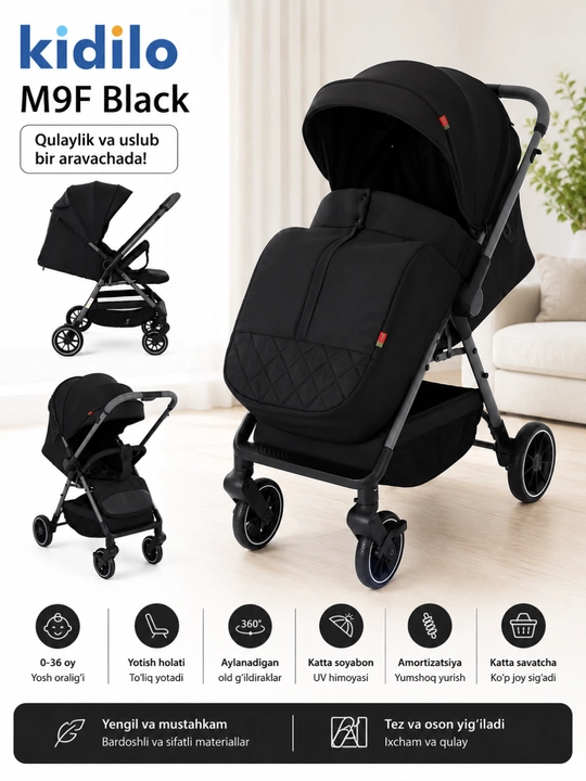 Bolalar aravachasi Kidilo M9/M9F - 