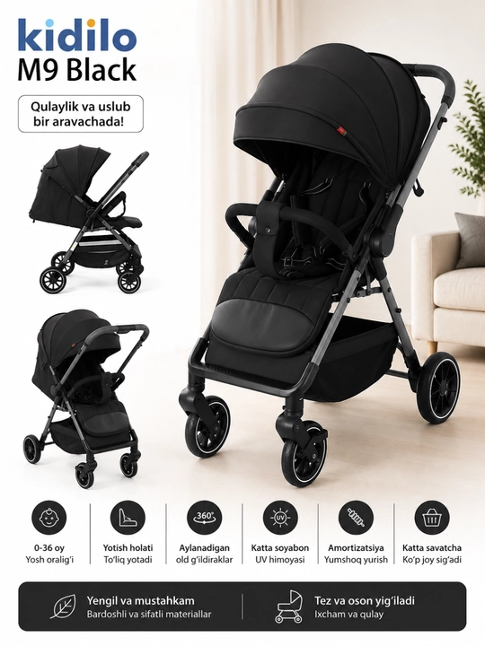 Детская коляска Kidilo M9/M9F