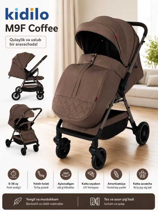 Bolalar aravachasi Kidilo M9/M9F - 