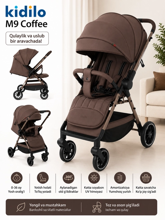 Детская коляска Kidilo M9/M9F