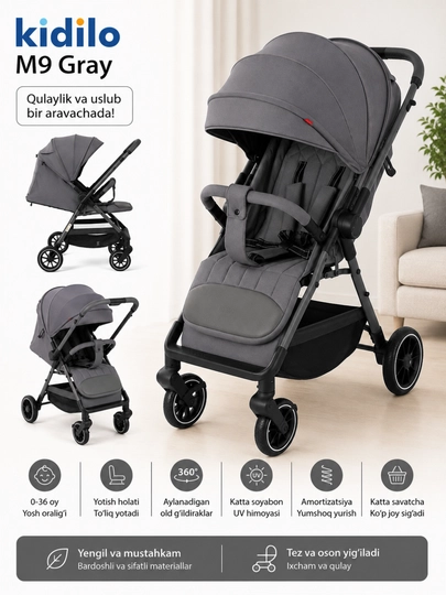 Детская коляска Kidilo M9/M9F