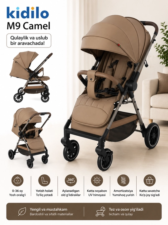 Детская коляска Kidilo M9/M9F