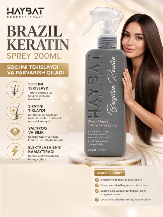 HAYBAT BRAZILIAN KERATIN SPRAY sprey - 