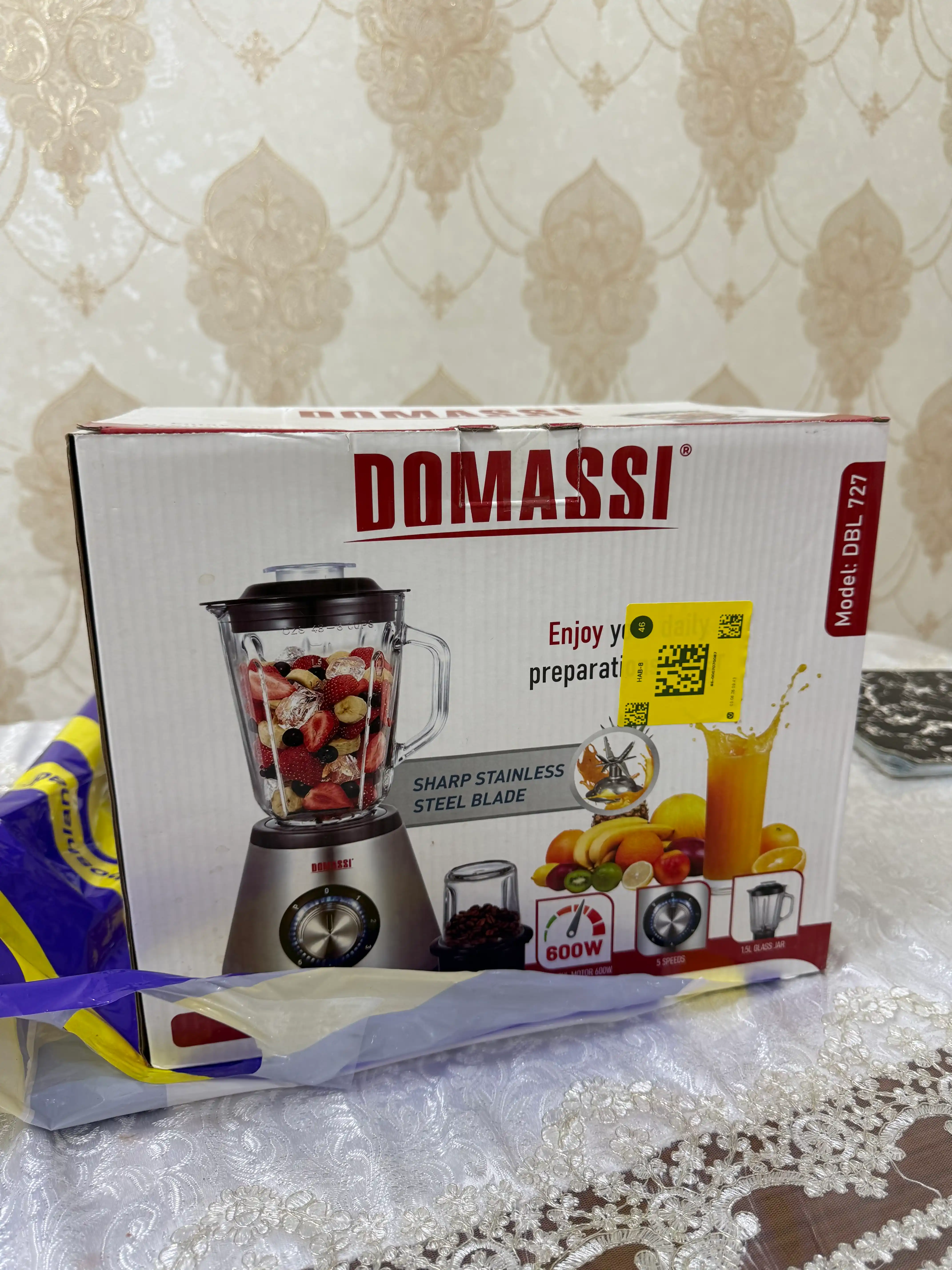 Блендер DOMASSI, стационарный блендер 7 скоростей профессиональный блендер + кофемолка
