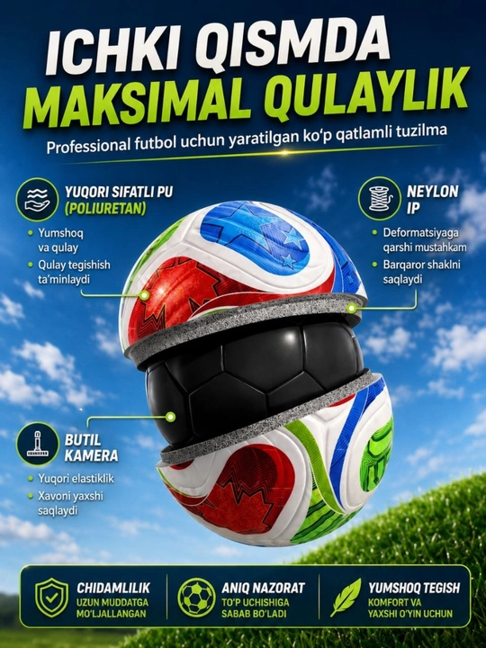 Professional futbol to'pi, o'lcham 5