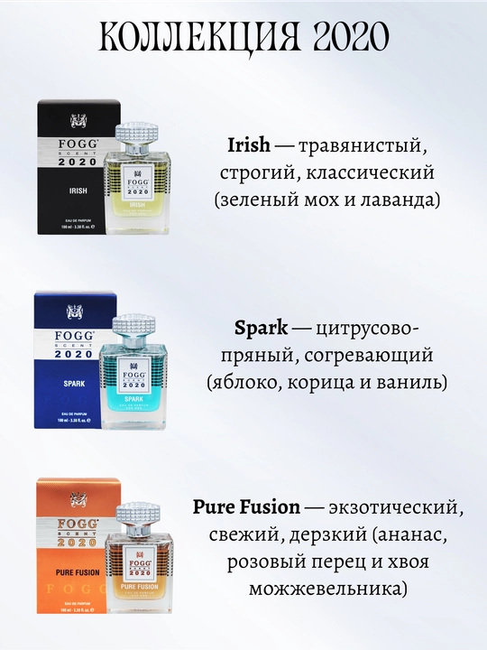 Fogg 2020 Spark - Erkaklar uchun parfyumlangan suv, 100 ml