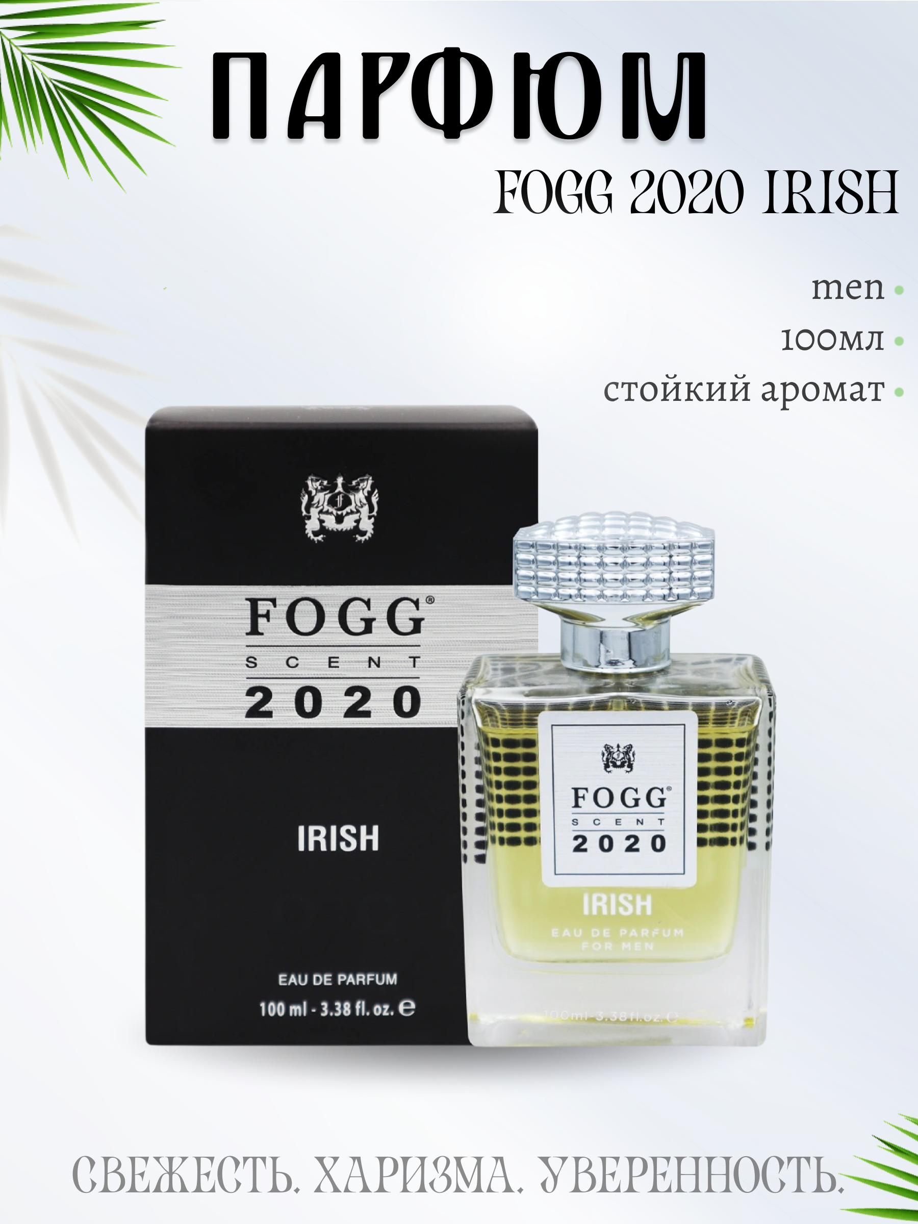 Fogg 2020 Irish - еrkaklar uchun parfyumeriya suvi , 100 ml - 