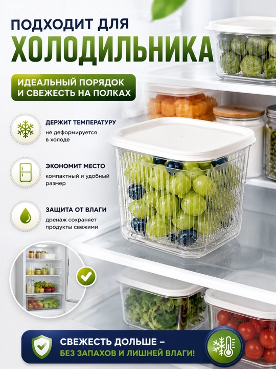 Органайзер, все для дома, контейнеры, сушка, кухня, фрукты, вакуум, бокс, 1 литр, посуда