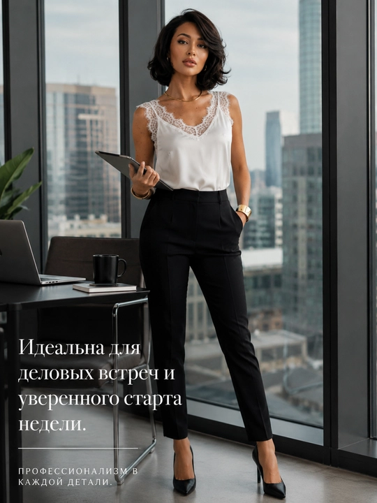 Топ женский шелковый с кружевом, базовая майка, топик