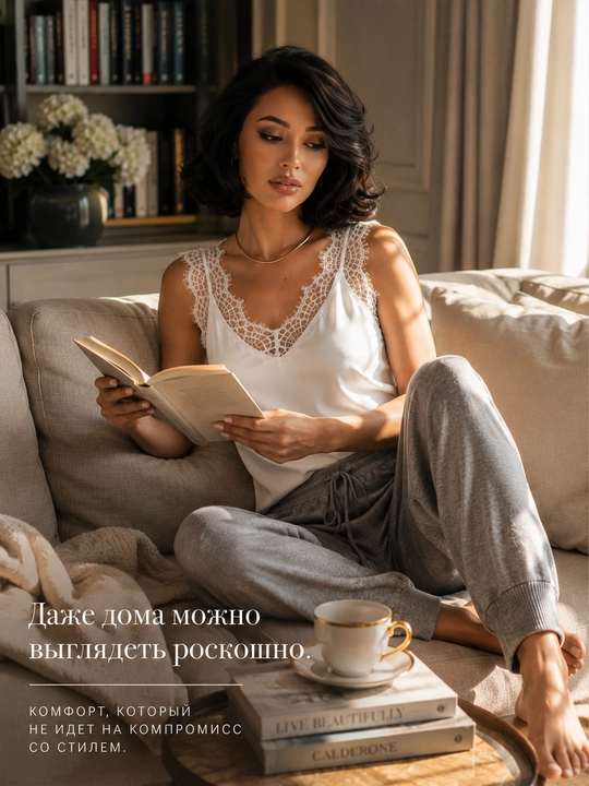 Топ женский шелковый с кружевом, базовая майка, топик