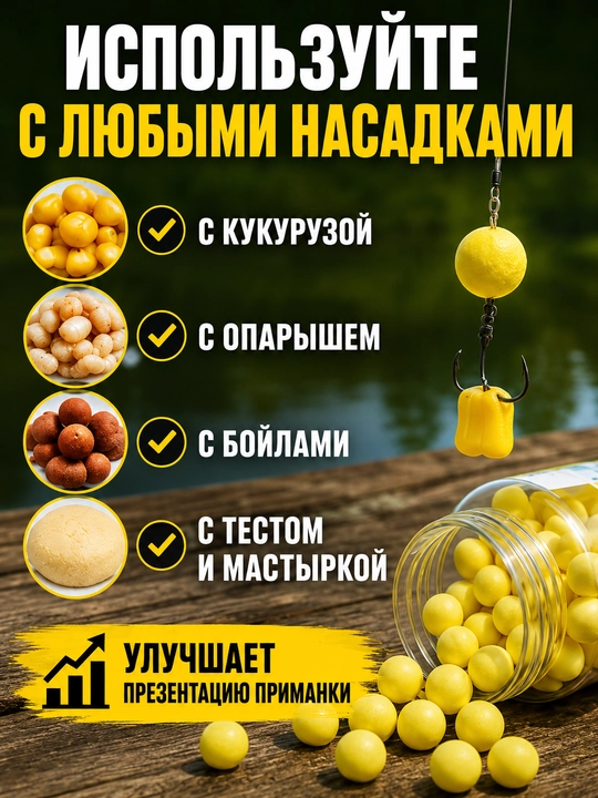 Рыболовные пуфики для привлечения карпа