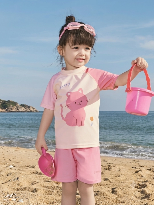 Купальник для девочек, 2–10 лет, с защитой UPF 40+