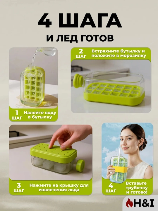 4vs1 da muz va limonad uchun forma, trubkali silikon butilka ichimliklarni sovutish uchun