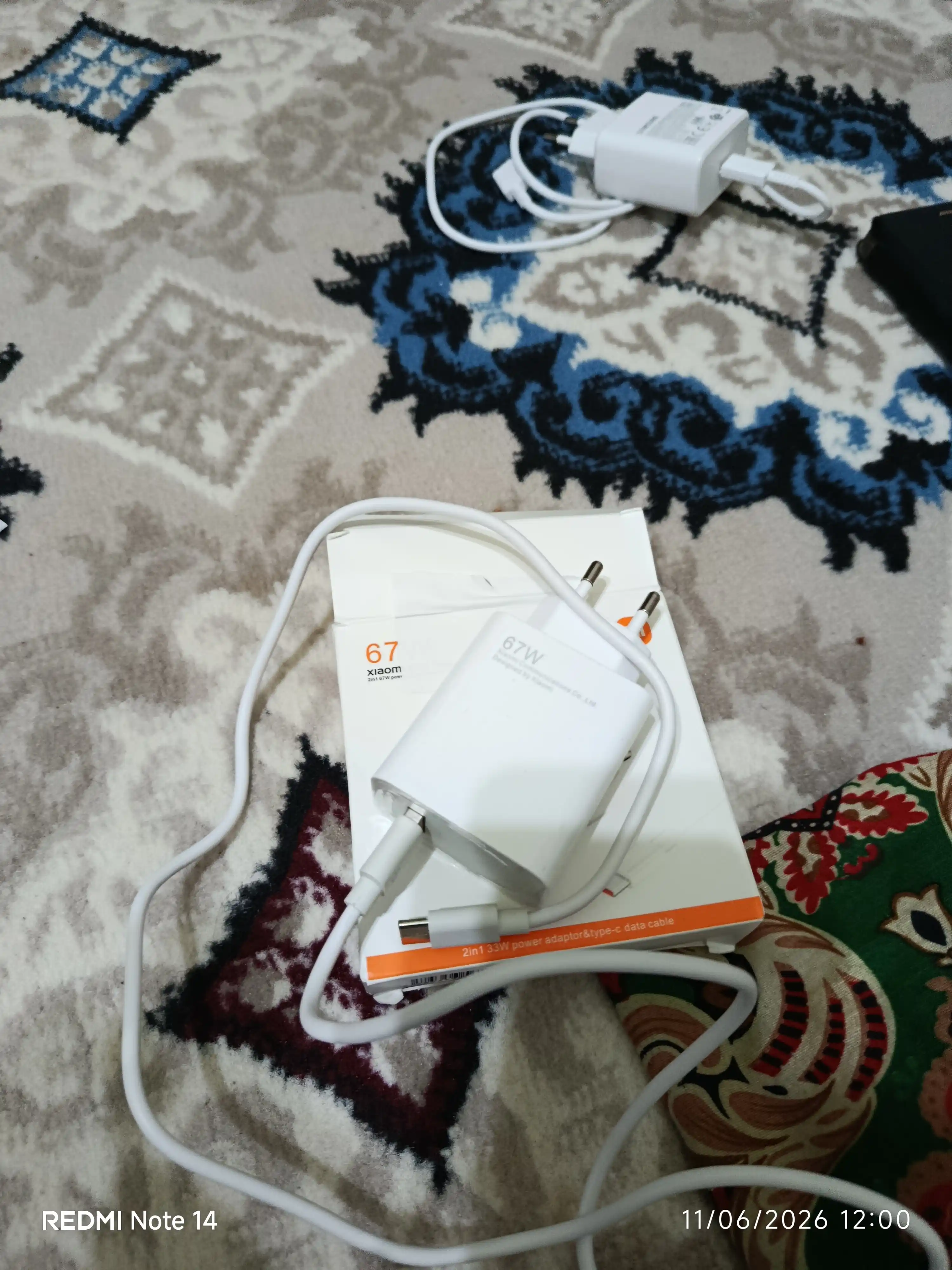 Зарядное устройство с поддержкой быстрой зарядки, 33W, 67W, 120W, 45W, вместе с кабелем Type-C