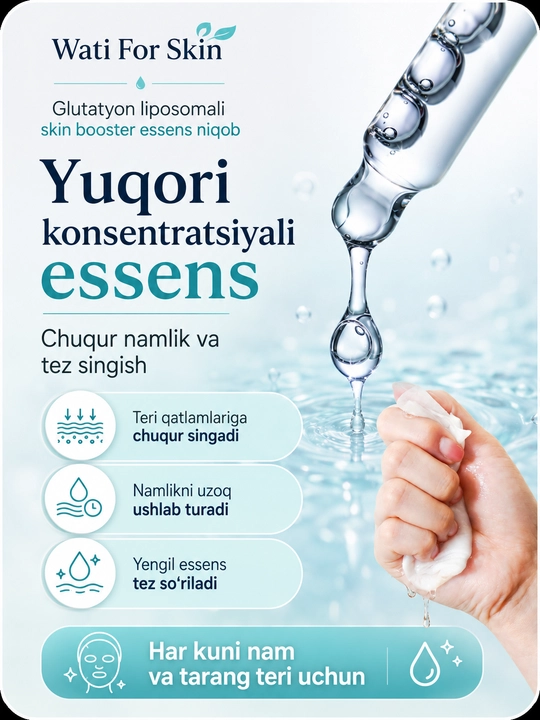 Набор Wati For Skin Glutathione Liposome Moisture Skin Booster Essence Mask Pack