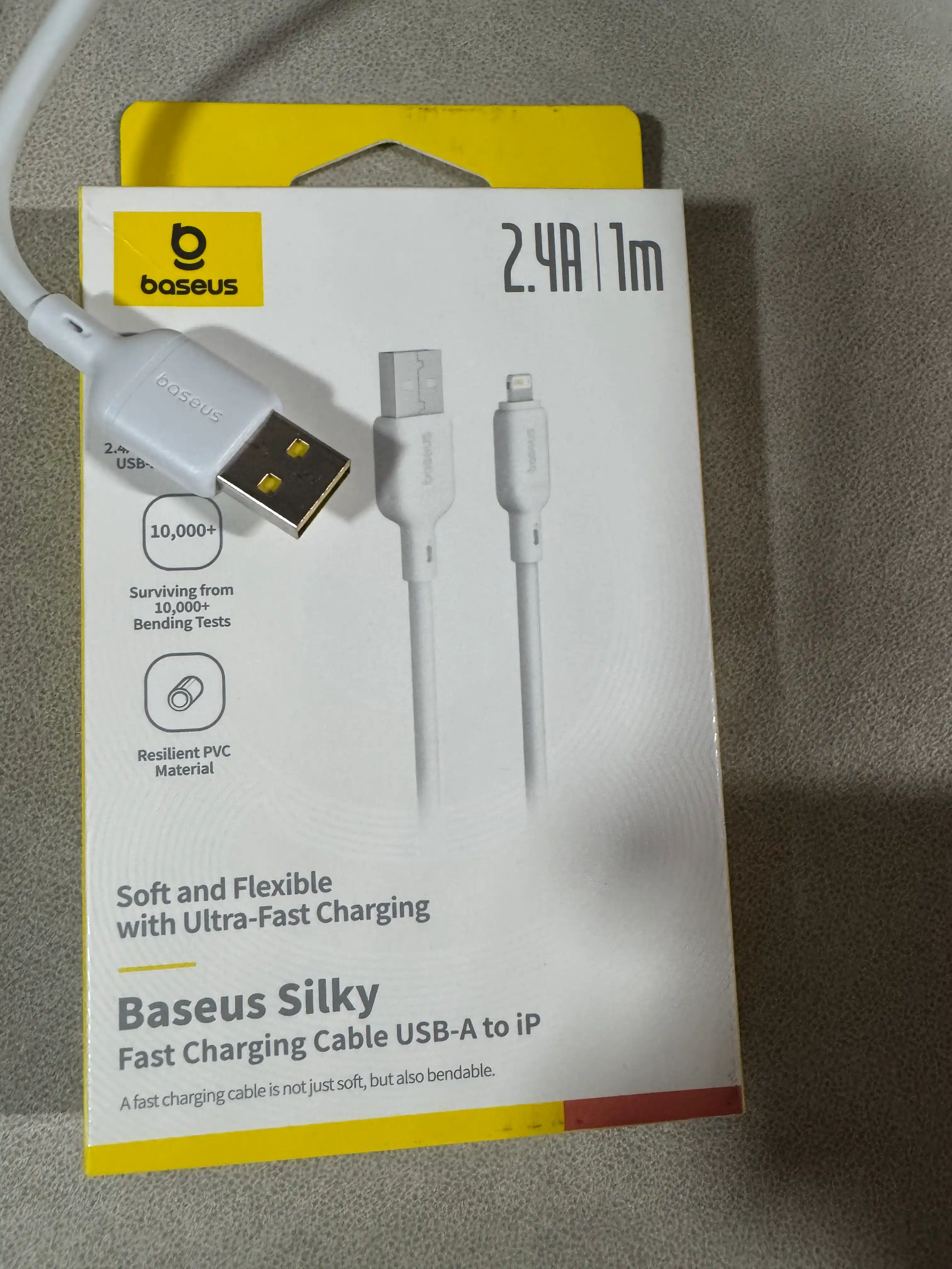 Kabel Baseus Silky USB-A to Lightning, 3A, 1 metr