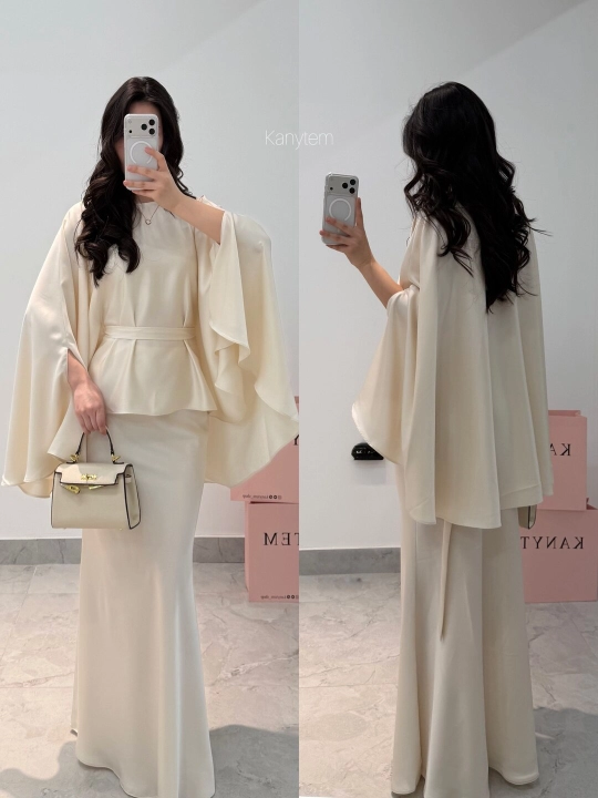 Kofta va yubka to‘plami, Armani Silk mato. Standart razmer. Ayollar uchun komplekt