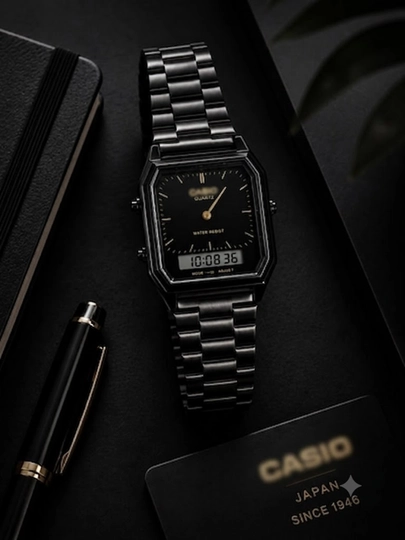 Мужские наручные часы — UZAKSES-CASIO01-ХРОМ