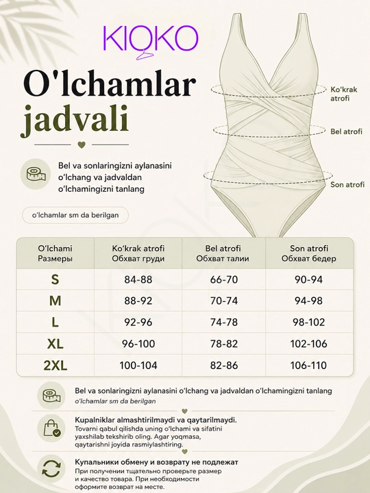 Kupalnik ayollar uchun, Kioko