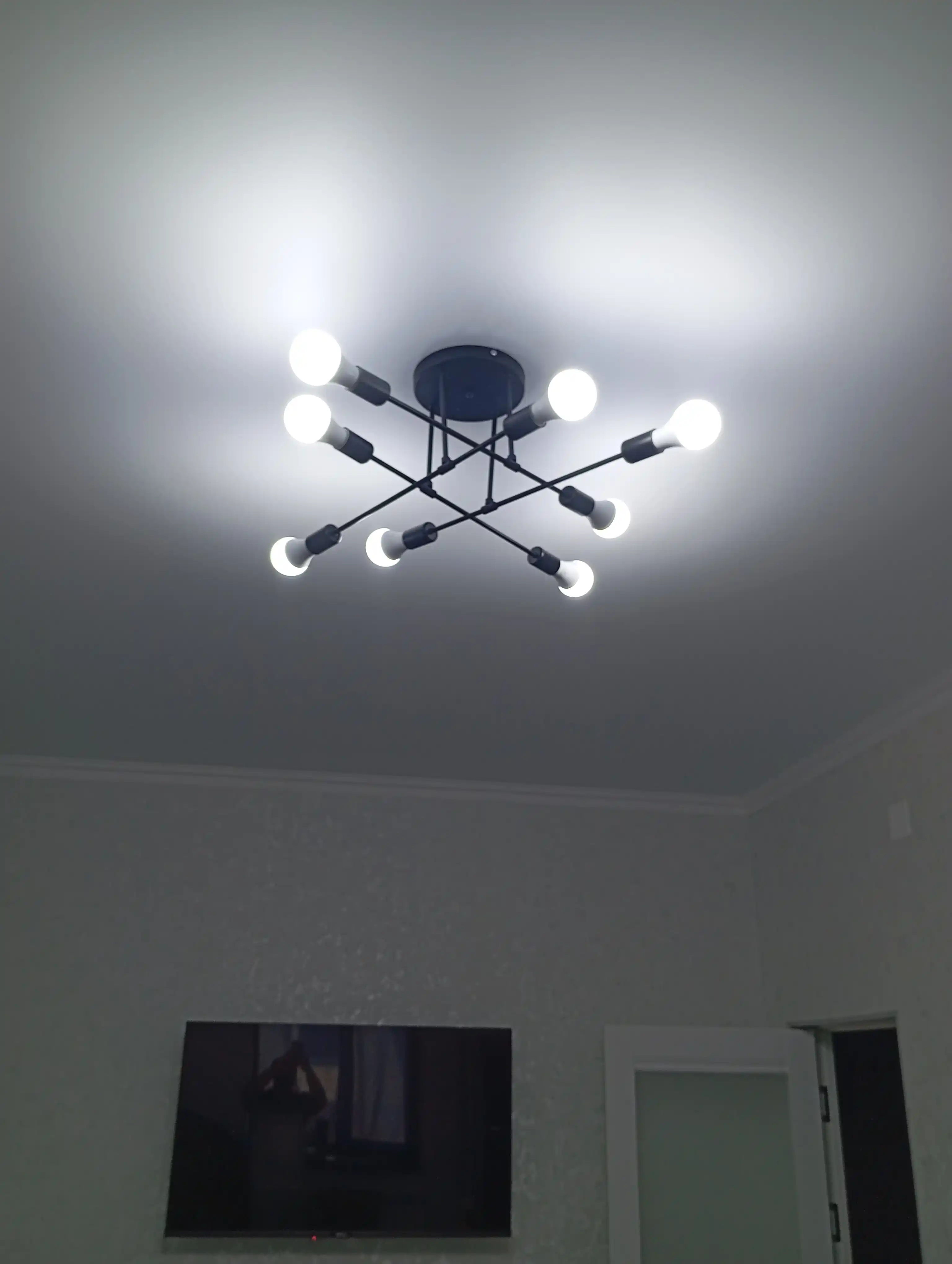 Lyustra shift, loft uslubida, 6, 8 lampochka, osma lyuistra, oshxona va zalga qandillar