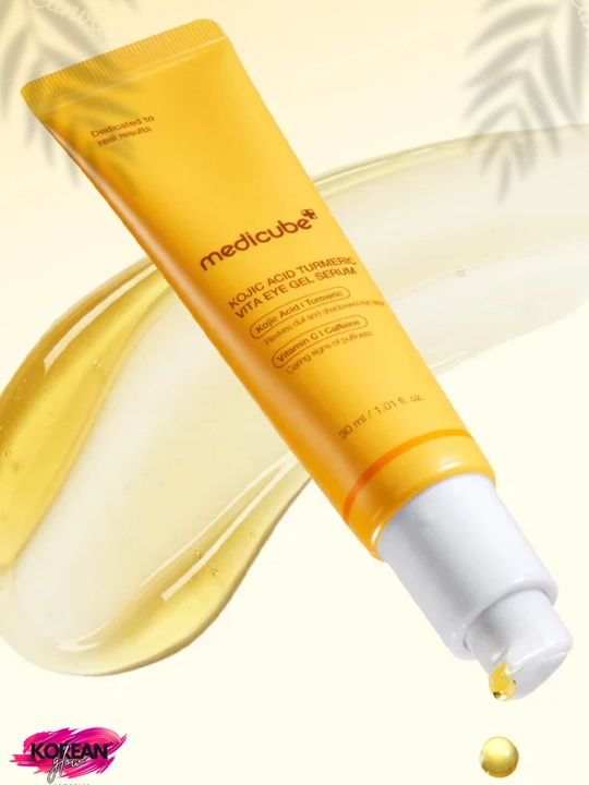 Medicube ko‘z atrofi terisi uchun krem va zardob (serum).