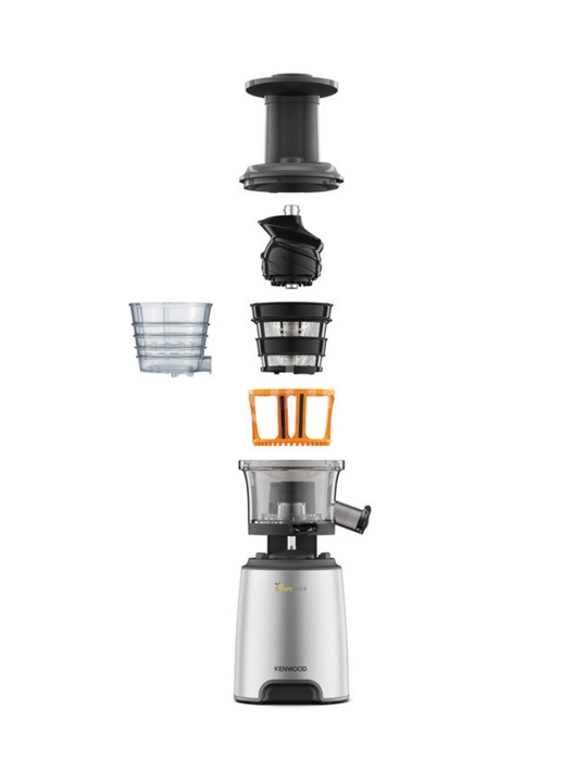 Соковыжималка шнековая Kenwood PureJuice JMP601SI Slow Press 150 Вт с насадкой для сорбета