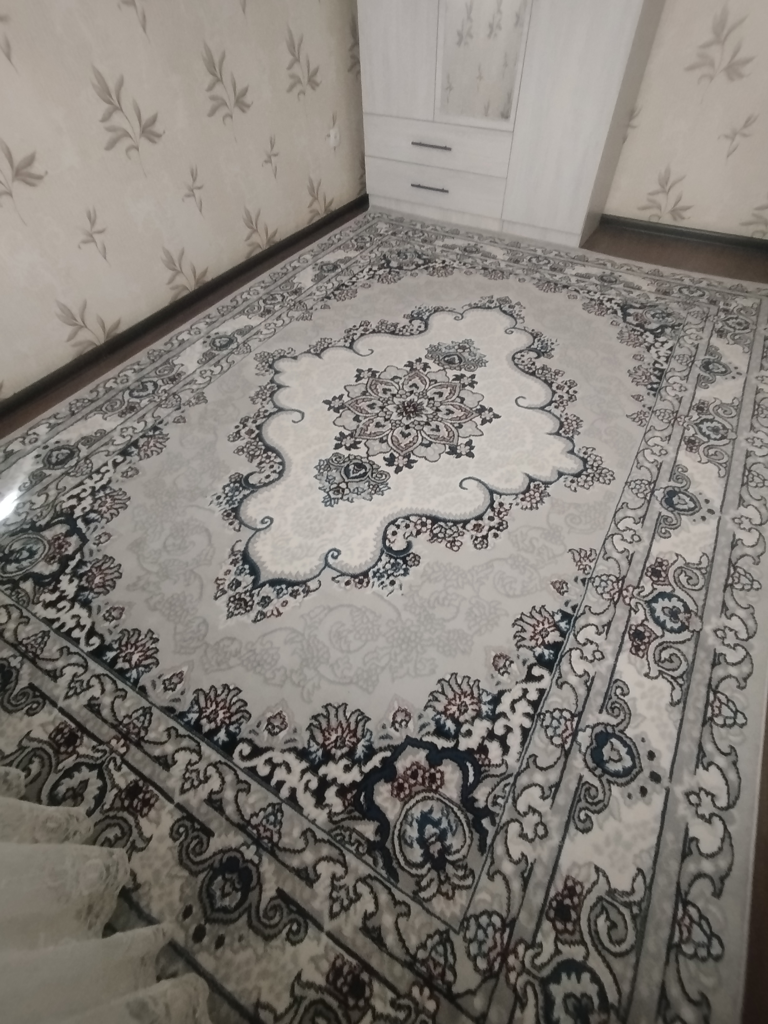 2.5 x 3.5 metrli, uy va xonadon uchun gilam, yumshoq, o‘lchami 250 * 350 sm