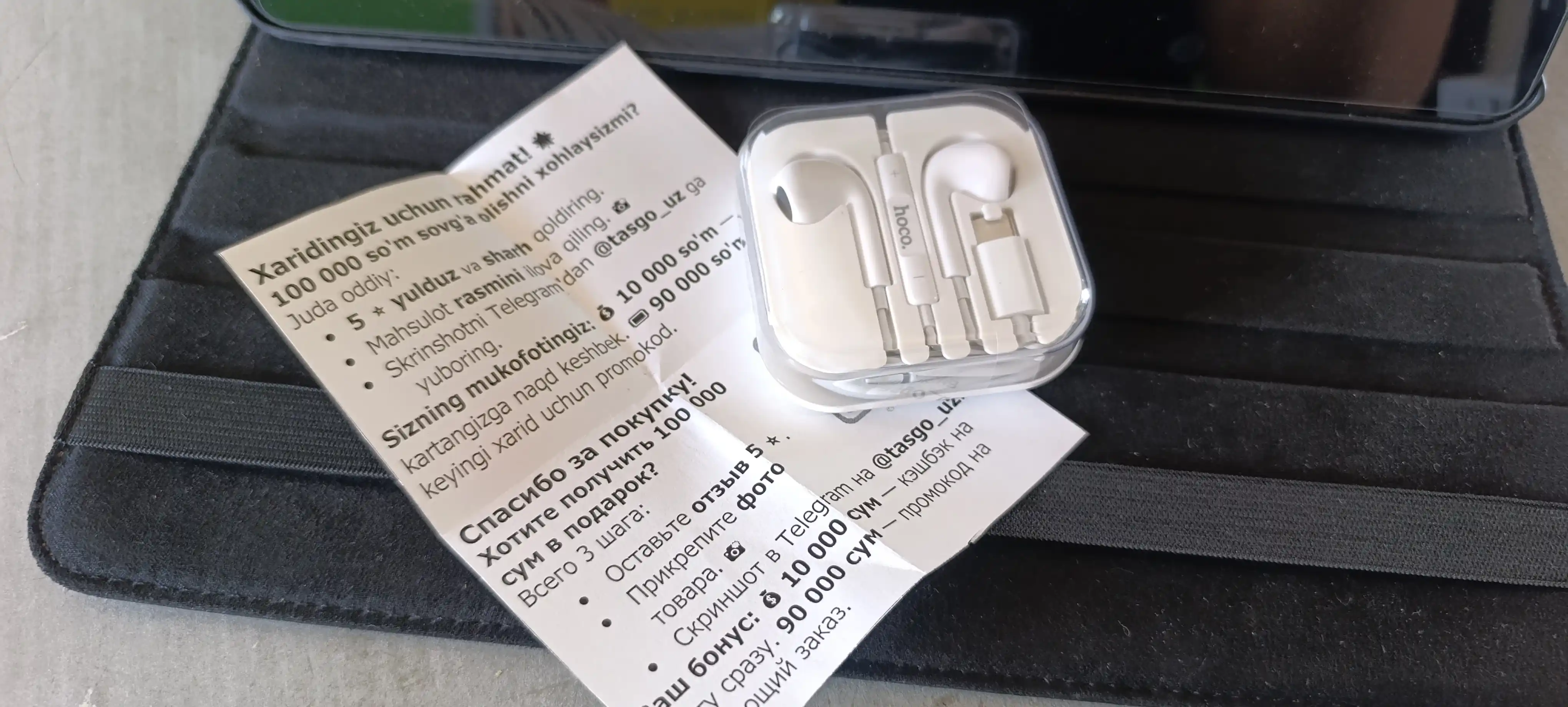 Simli quloqchinlar Hoco M101 Pro/Max, Audio kirish USB Type-C/Jack 3.5 mm