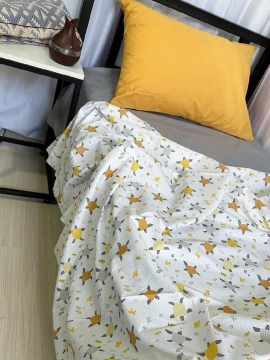 100% paxtadan tayyorlangan poplin choyshab, 1 ta yotoq to‘plami, yostiq jildi 50×70 sm - 