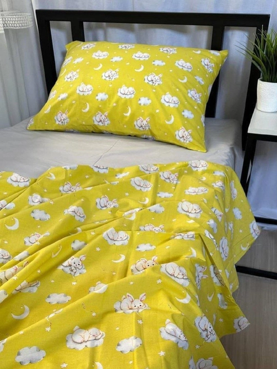 100% paxtadan tayyorlangan poplin choyshab, 1 ta yotoq to‘plami, yostiq jildi 50×70 sm - 