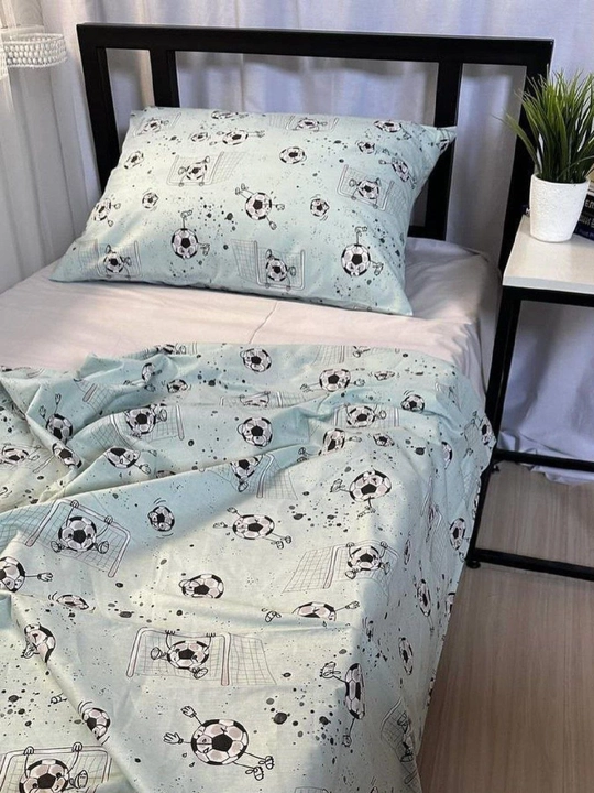 100% paxtadan tayyorlangan poplin choyshab, 1 ta yotoq to‘plami, yostiq jildi 50×70 sm - 