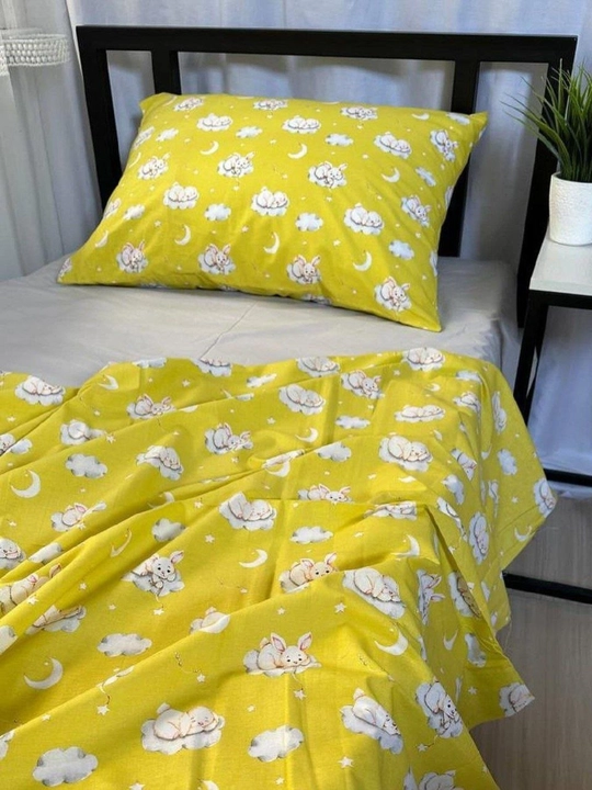 100% paxtadan tayyorlangan poplin choyshab, 1 ta yotoq to‘plami, yostiq jildi 50×70 sm - 