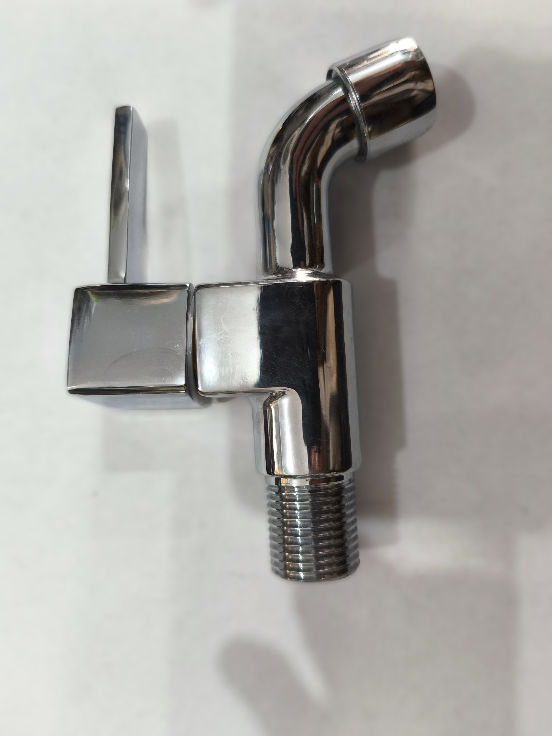 Кран для холодной воды настенный, металлический, 1/2", хромированный