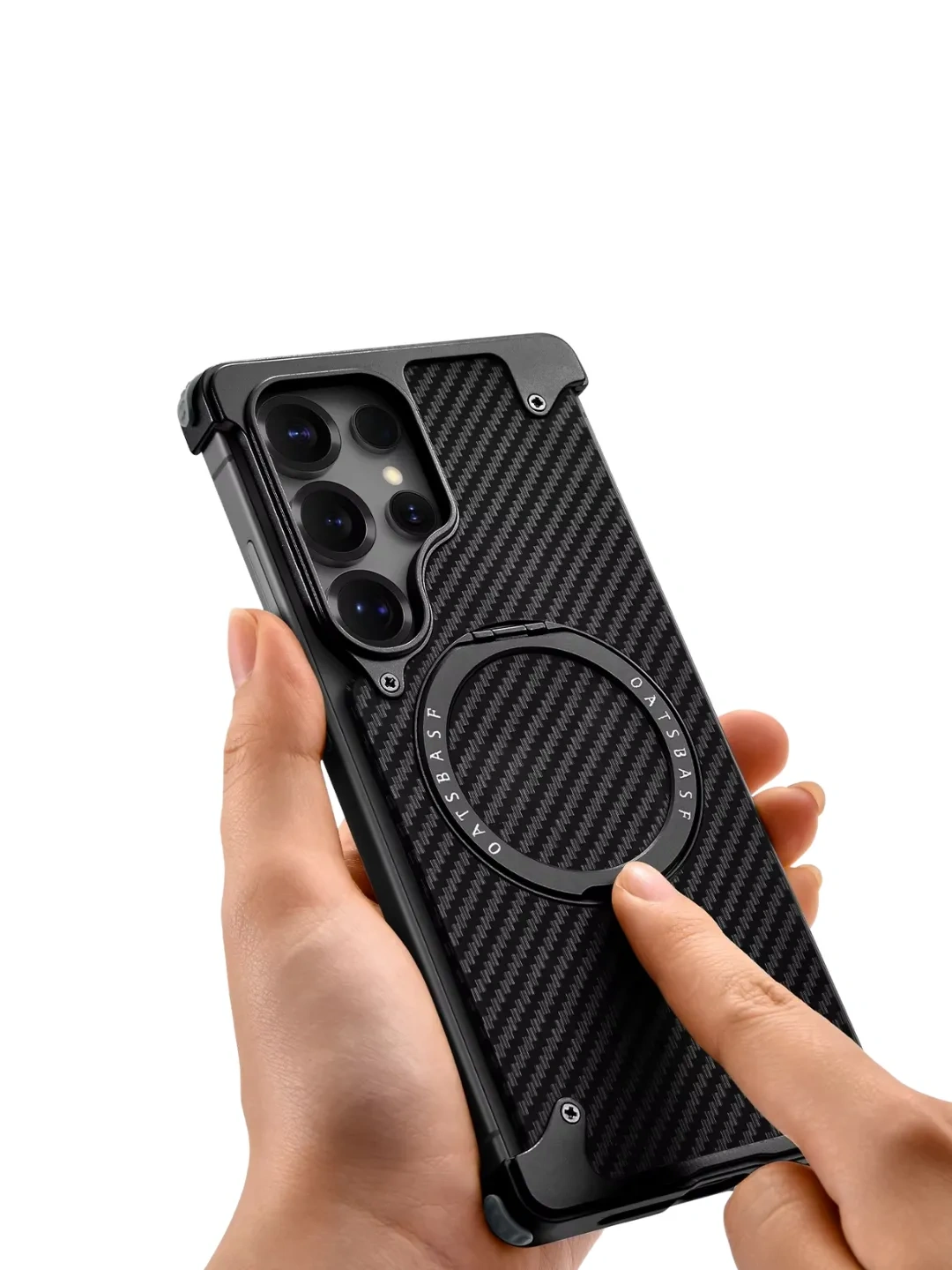 Чехол Samsung S24 Ultra, S25 Ultra Carbon 360 с поддержкой MagSafe
