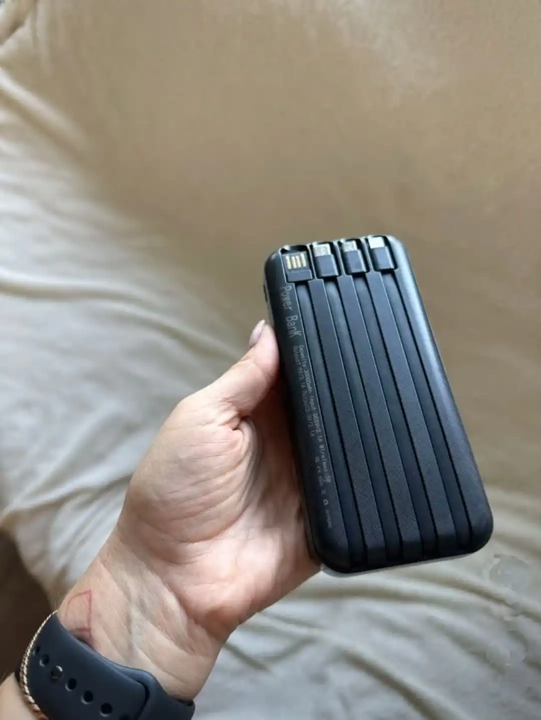 Повербанк 10000 мА/ч, 20000 мА/ч, 30000 мА/ч, Power Bank, 5 в 1 с кабелем,