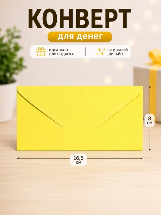 Конверт для денег, 16.5 х 8 см