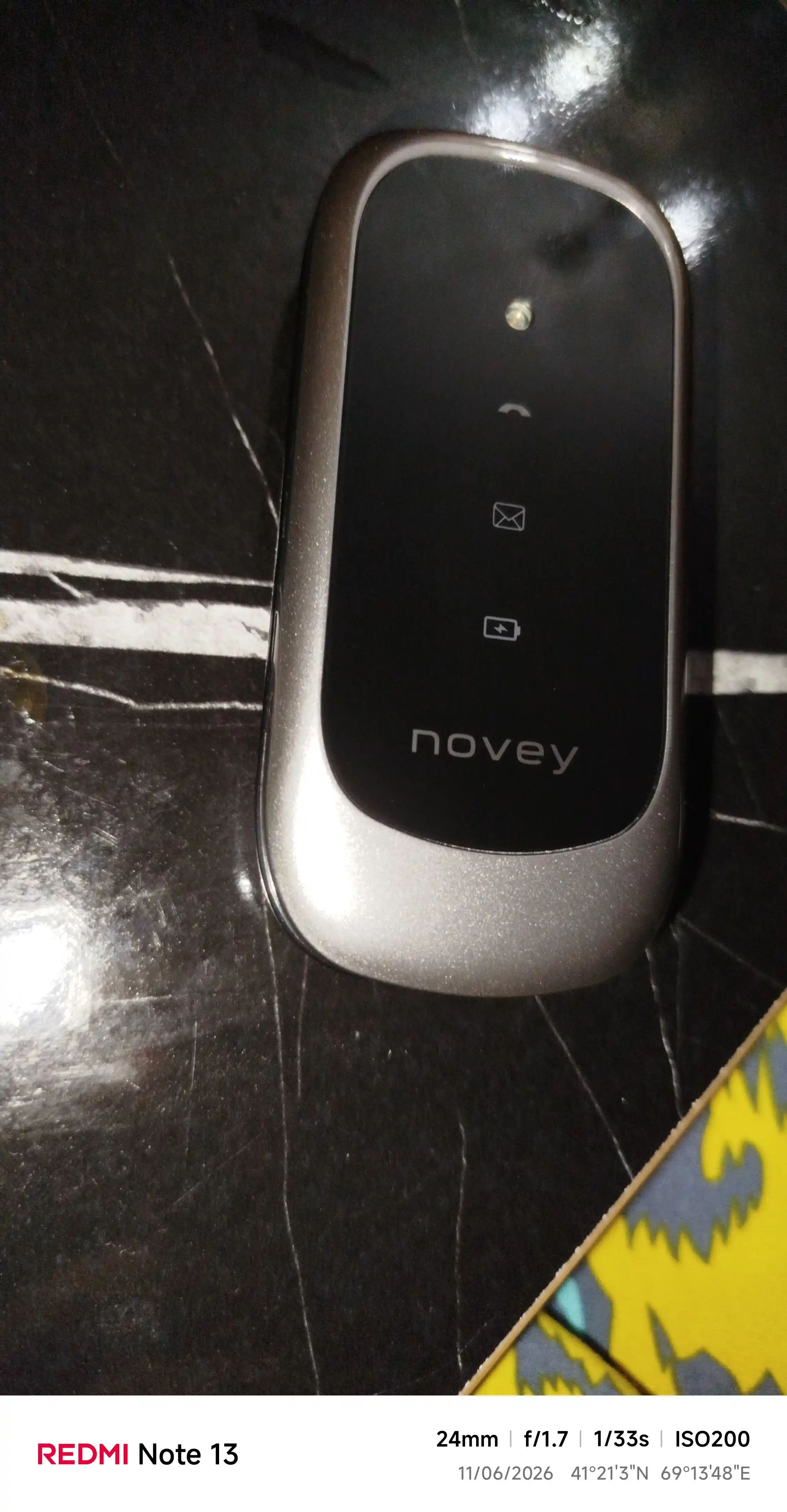 Кнопочный телефон-раскладушка Novey Z350, лягушка, без камеры