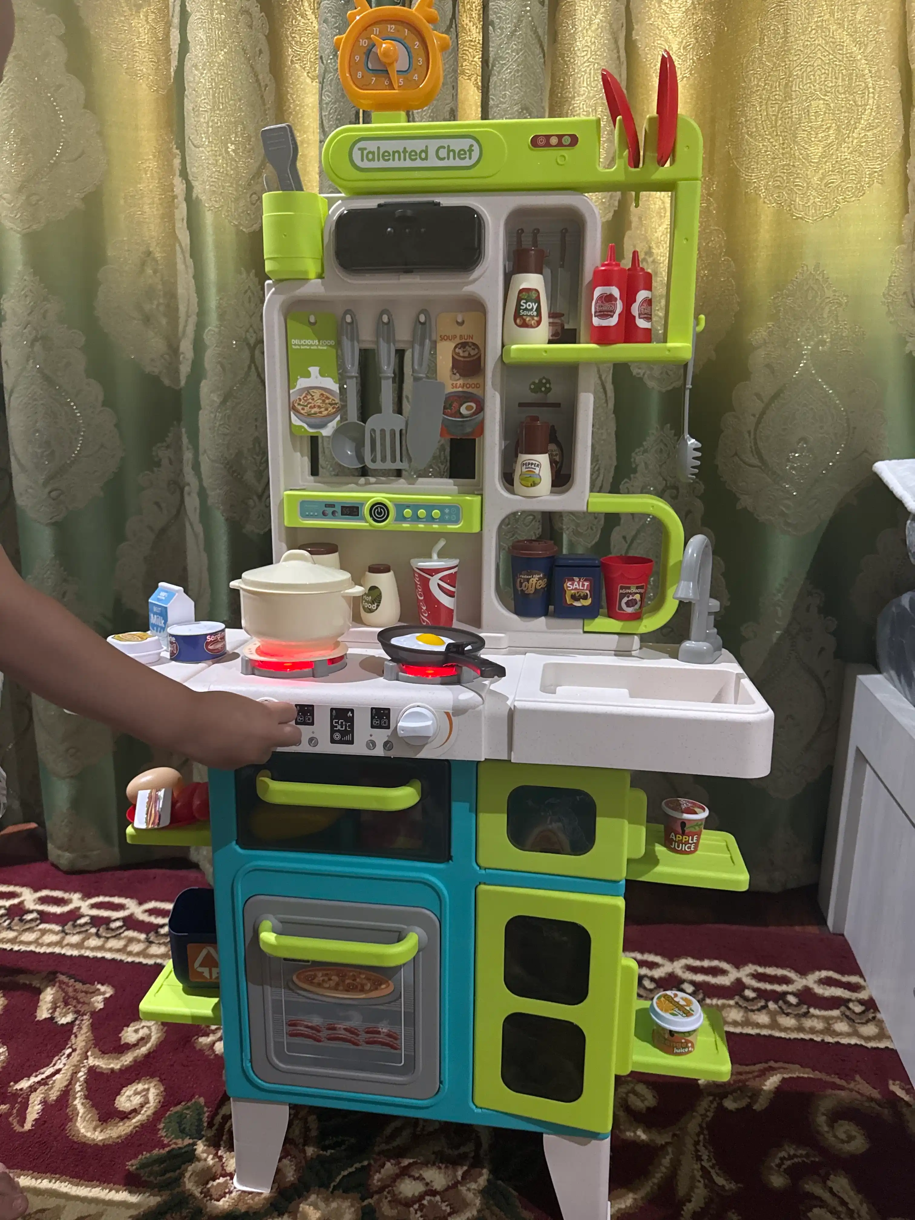 Детская игрушечная кухня, игровой набор с водой, паром, звуком или без них, набор посуды