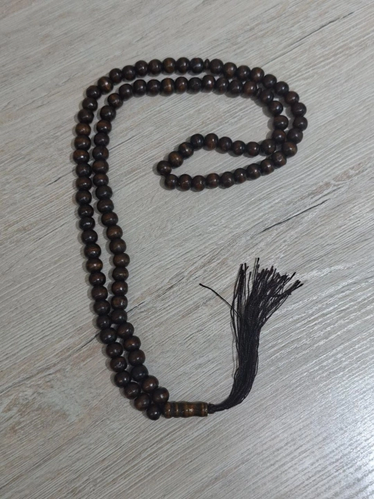 Деревянные четки для зикра, камень среднего размера, 99 штук