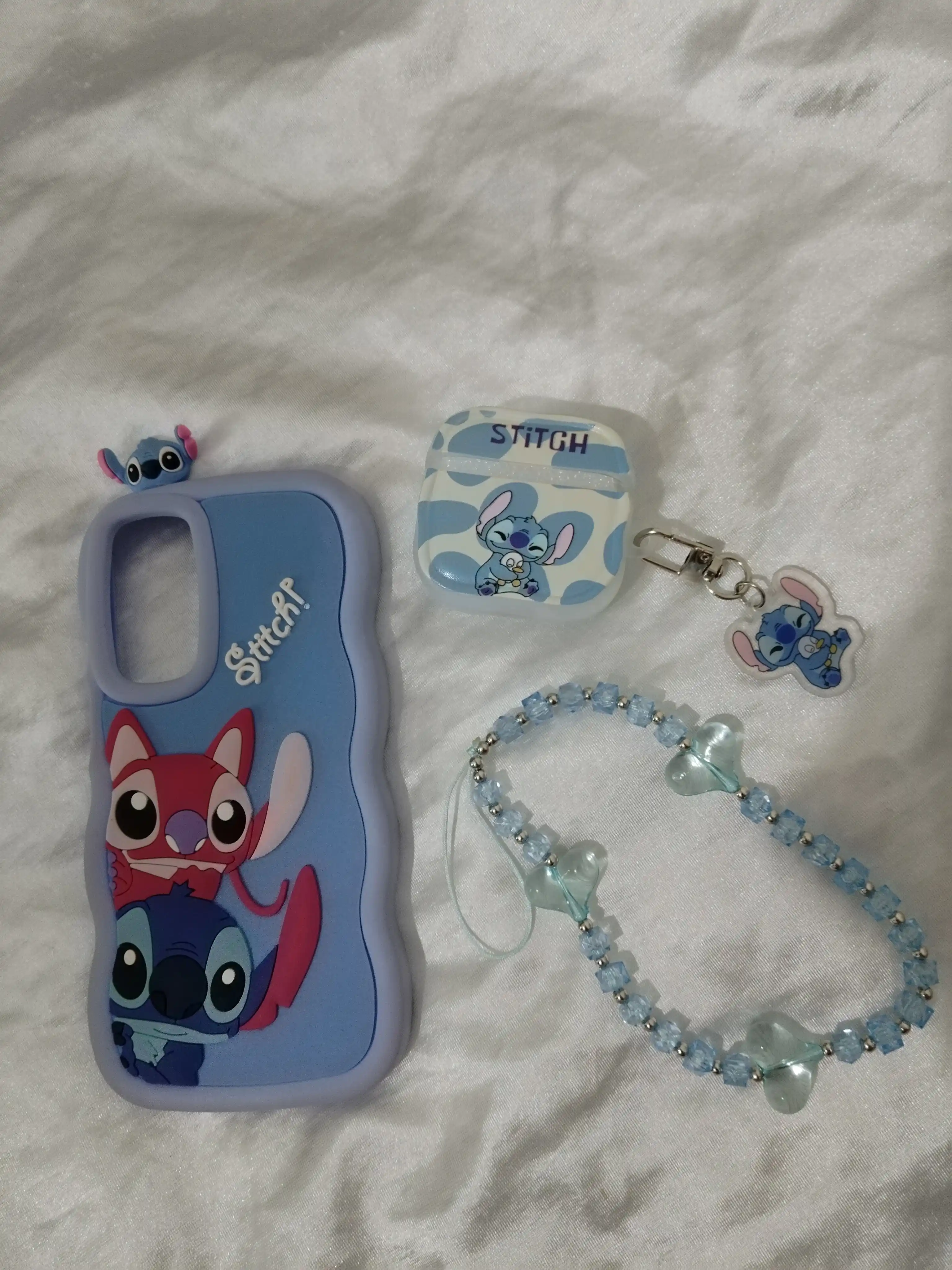 AirPods 1/2, Pro, 3, 4 simsiz quloqchinlar uchun g'ilof, yurak, winnie, stich nashri bilan