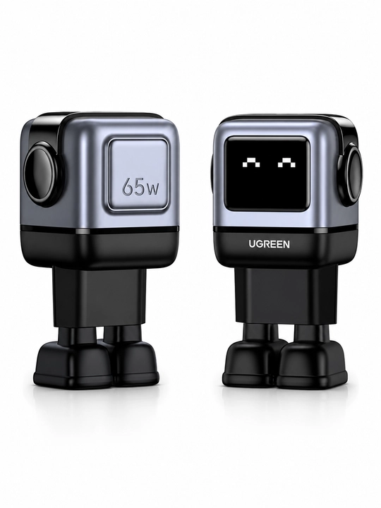 Сетевое зарядное устройство в виде робота UGREEN UNO CD361 (25685B) 65W USB-A+2*USB-C GaN