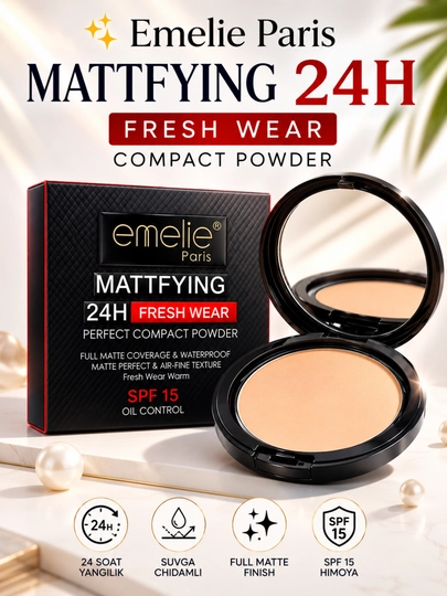 Пудра для лица, Emelie Professional Mattifying Face Powder — матирующая пудра