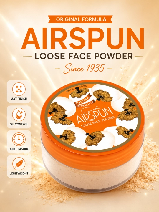 Пудра для лица, рассыпчатая Airspun, тональное средство, для всех типов кожи - 