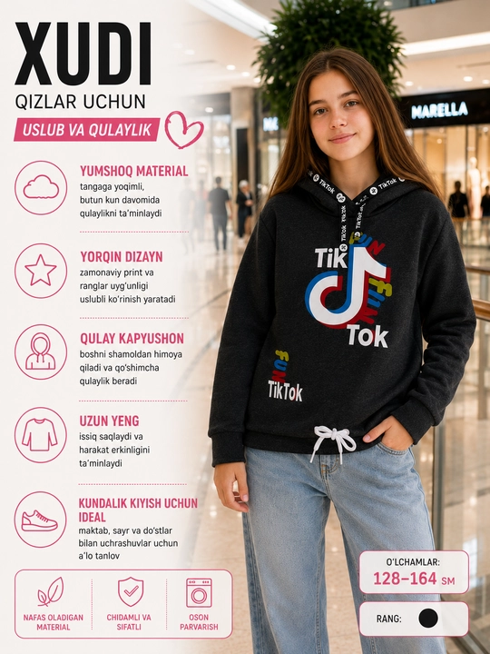 Svitshot qizlar uchun - 