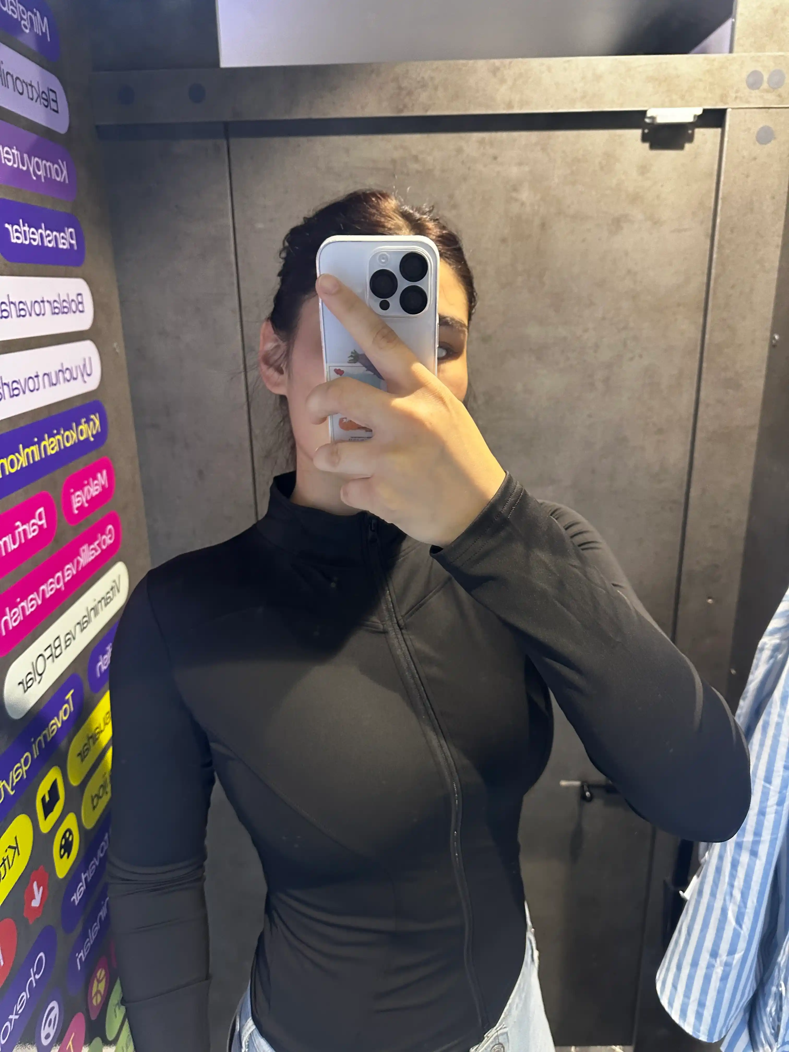 Ayollar uchun rashgard zipli fitness va sport uchun uzun yengli